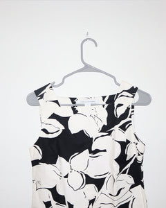 Floral Print Square Neckline Blouse