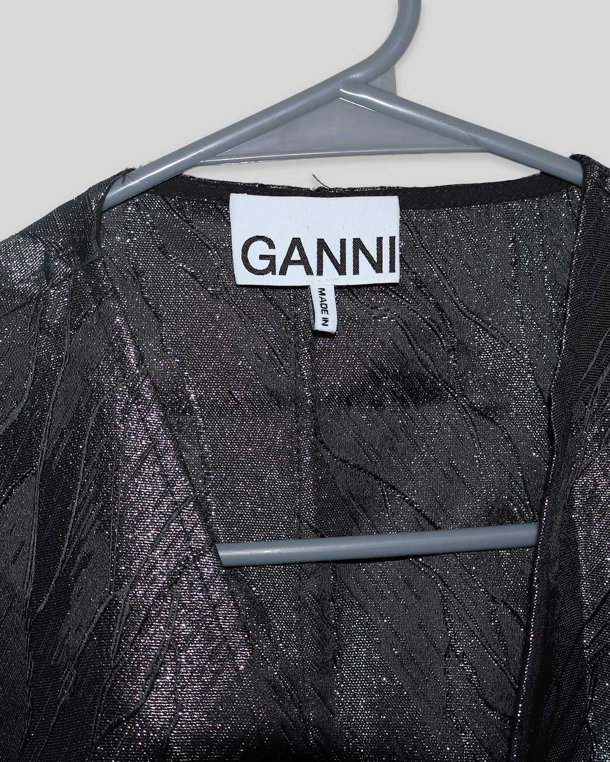 Printed Metallic Mini Dress