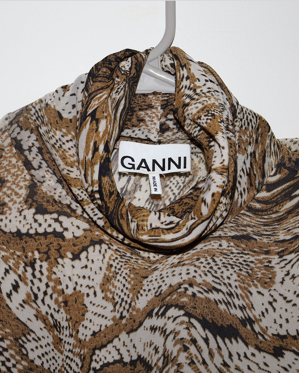 Printed Turtleneck Top