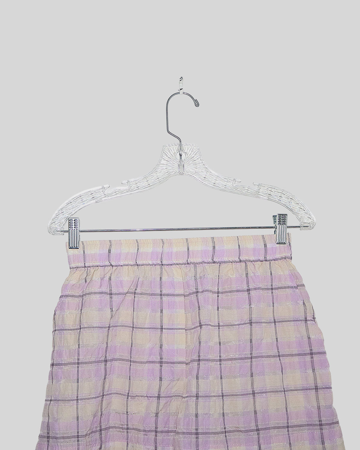Plaid Print Mini Shorts