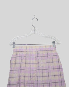 Plaid Print Mini Shorts