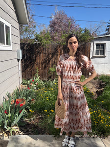 Tie-Dye Print Long Dress