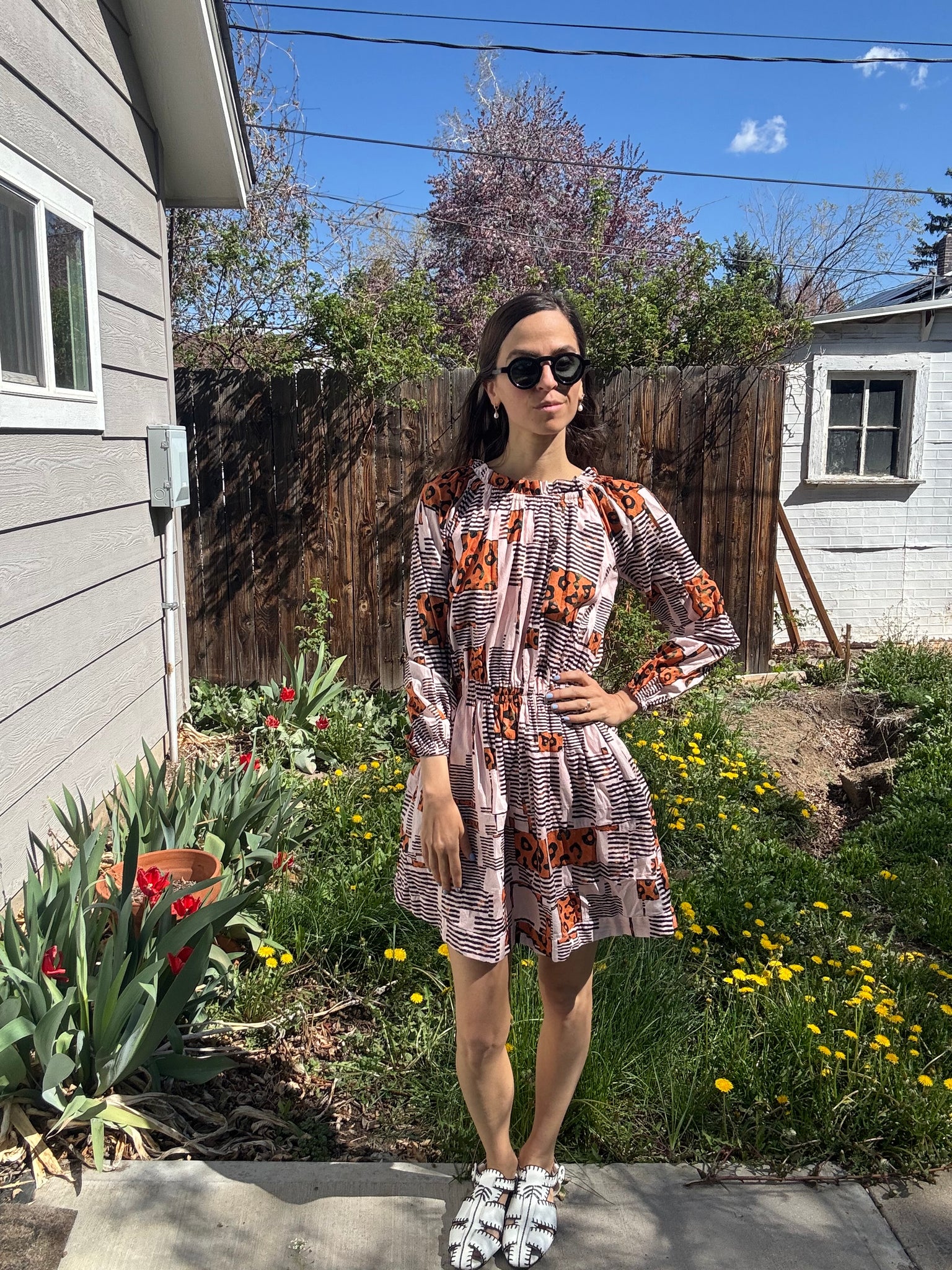 Printed Mini Dress