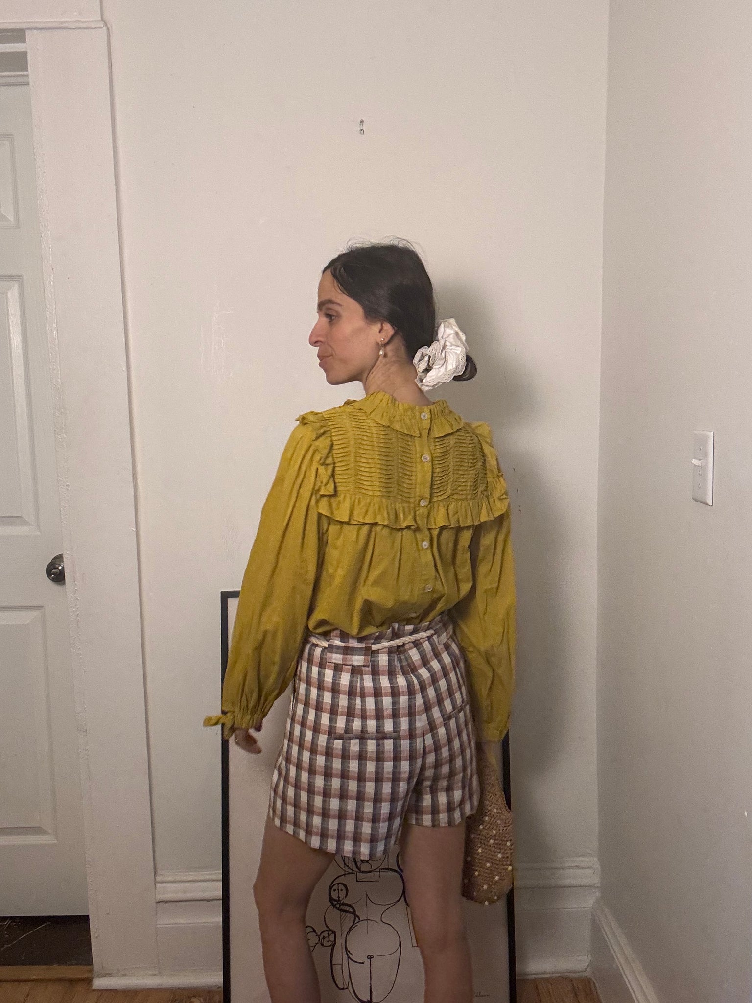 Mock Neck Long Sleeve Blouse