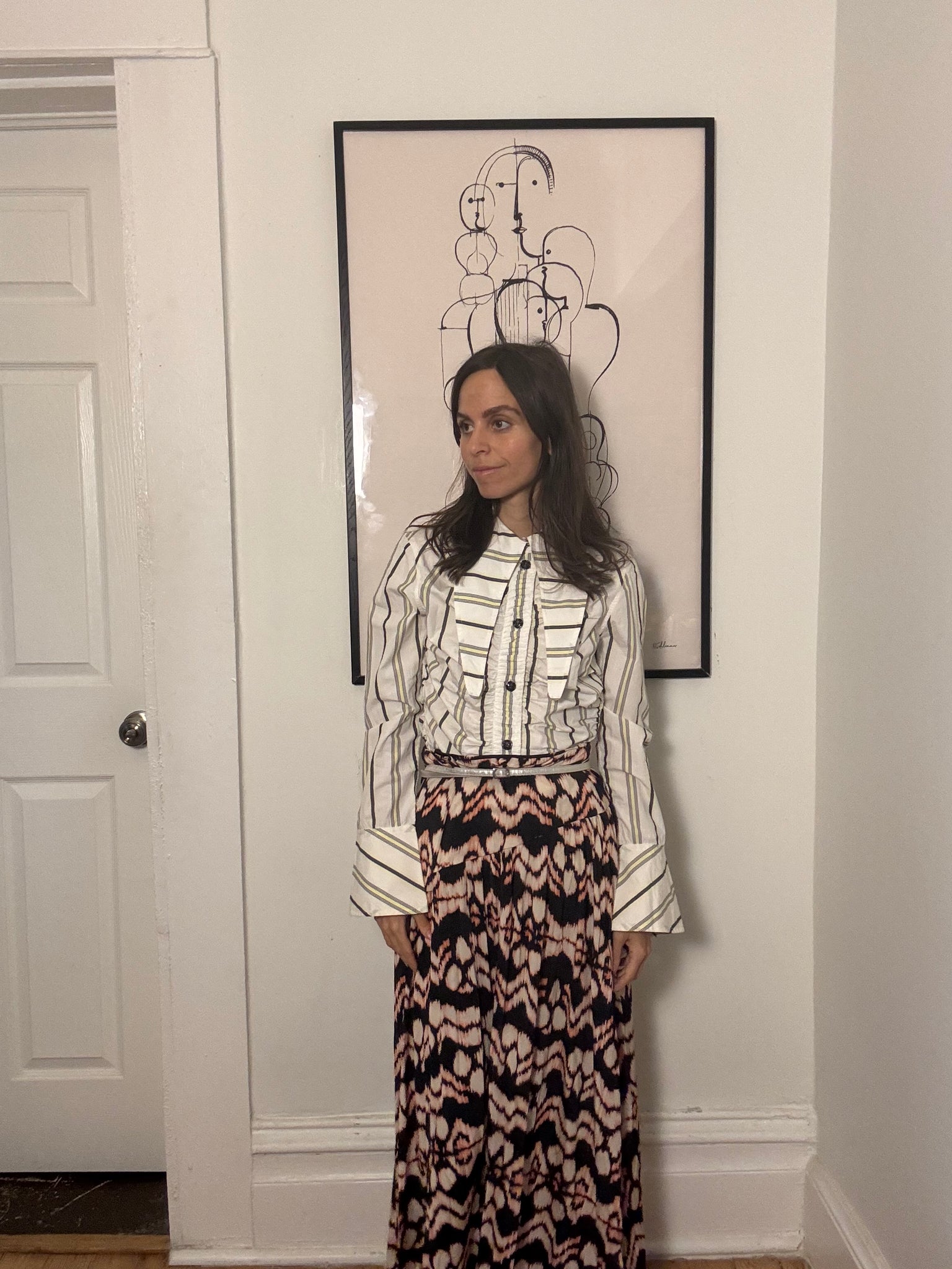 Tie Dye Print Maxi Skirt