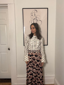 Tie Dye Print Maxi Skirt