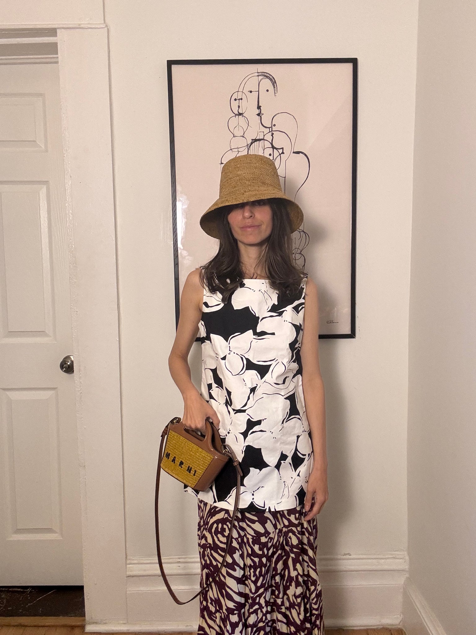 Floral Print Square Neckline Blouse