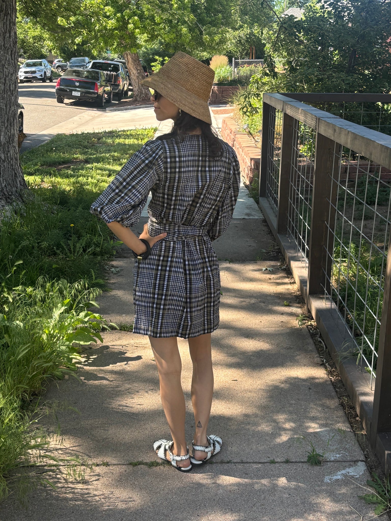 Plaid Print Mini Dress