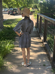 Plaid Print Mini Dress