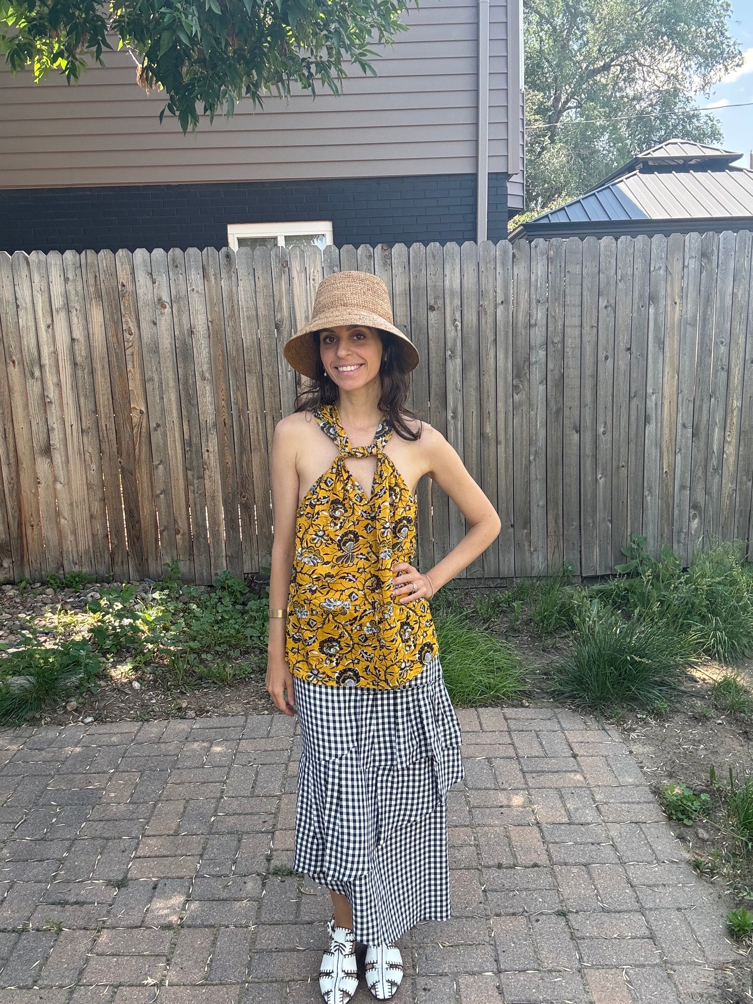 Floral Print Cowl Neck Blouse