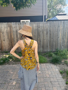 Floral Print Cowl Neck Blouse