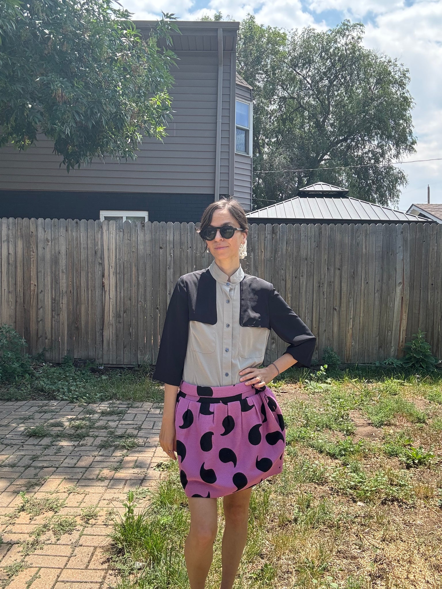 Paisley Print Mini Skirt