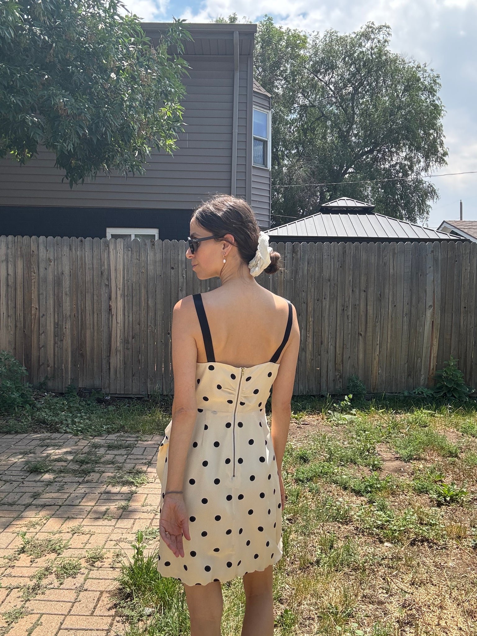 Polka Dot Print Mini Dress