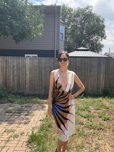 Silk Knee-Length Dress