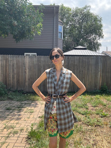 Plaid Print Vest