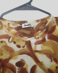 Printed Crew Neck Top