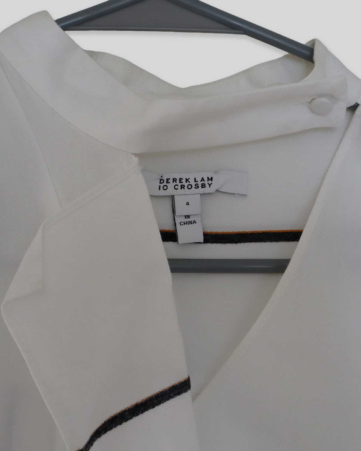 Mock Neck Long Sleeve Button-Up Top