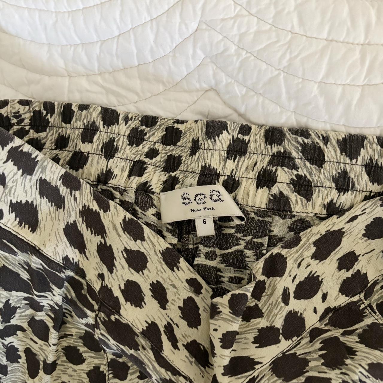 SEA NEW YORK Animal Print Wide Leg Pants Size: 6