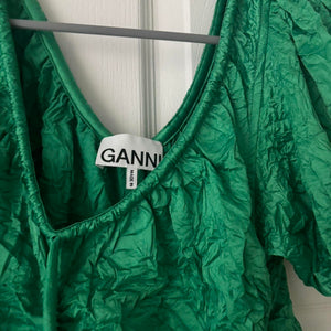 GANNI  V-Neck Mini Dress Size: XS