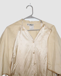 V-Neck Long Sleeve Button-Up Top Size: L