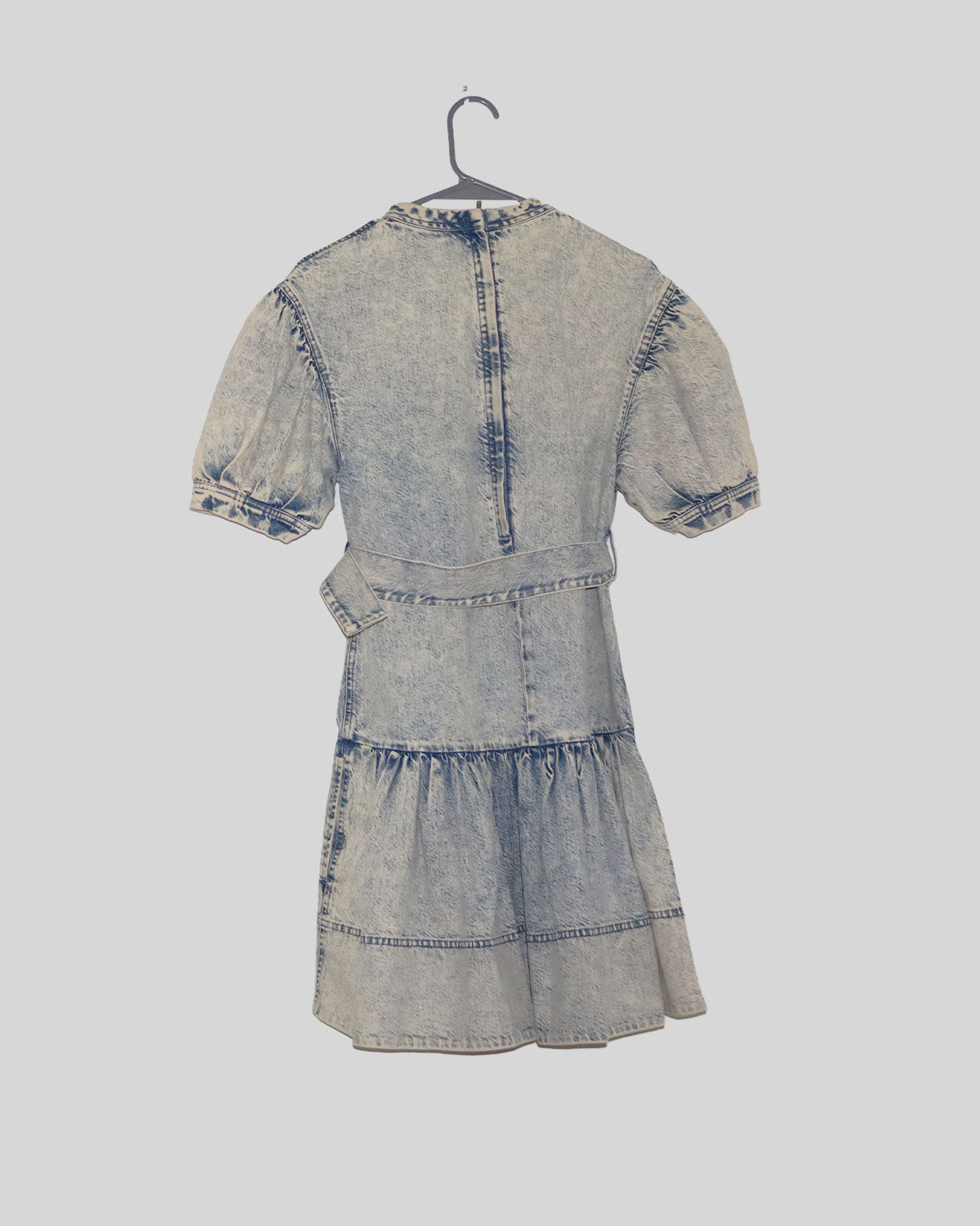 ulla johnson devi denim dress The Jane Eyelet Denim Dress - River Sleeveless Square Neck Midi Dress