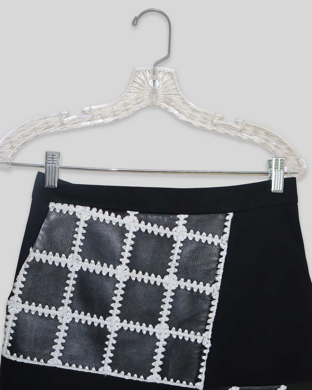 Lamb Leather Mini Skirt