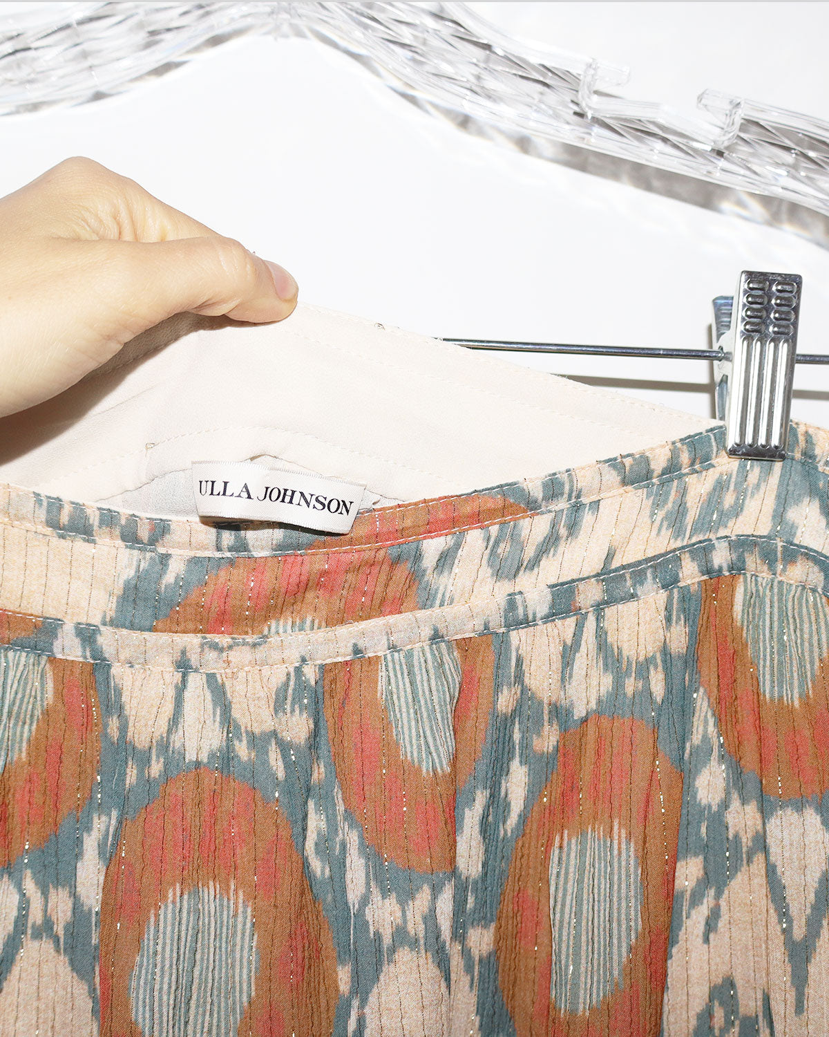 Floral Print Midi Length Skirt