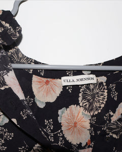 Floral Print Mock Neck Blouse