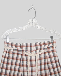 Plaid Print Mini Shorts