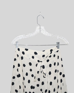 Polka Dot Print Wide Leg Pants