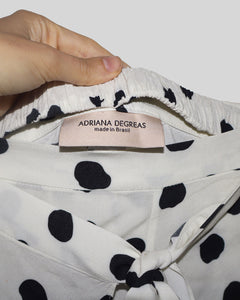Polka Dot Print Wide Leg Pants