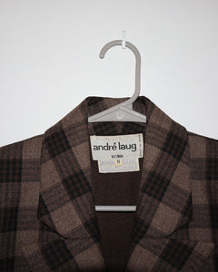 André Laug Plaid Print Blazer Size: M