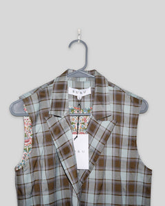 Plaid Print Vest