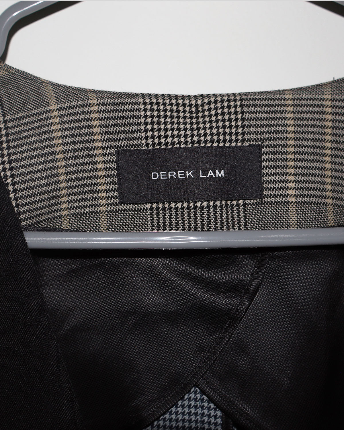 Virgin Wool Plaid Print Jacket