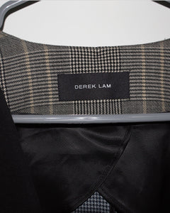 Virgin Wool Plaid Print Jacket