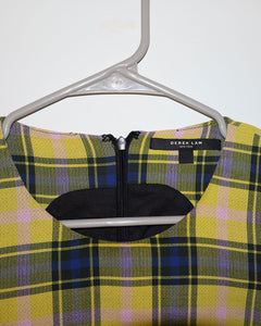 Derek Lam Plaid Print Crew Neck Top/Vest Size: M US 8