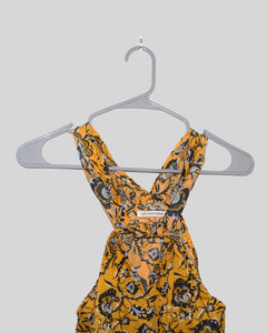 Floral Print Cowl Neck Blouse