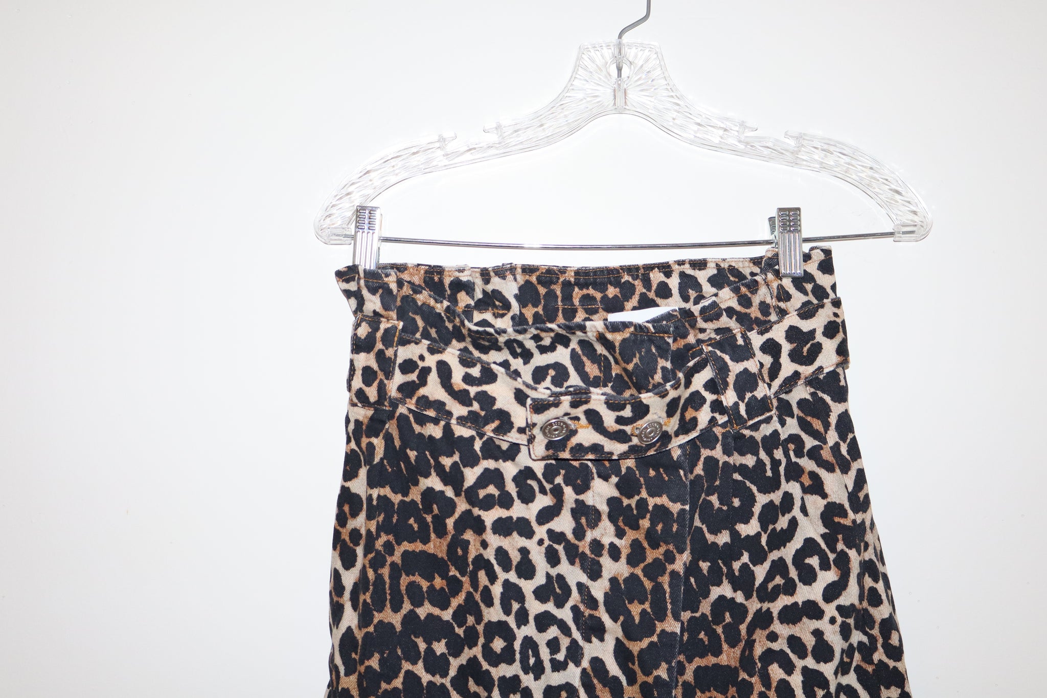 GANNI Leopard Print Skirt Size: S