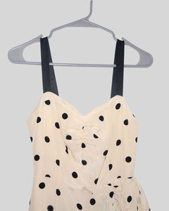 Polka Dot Print Mini Dress