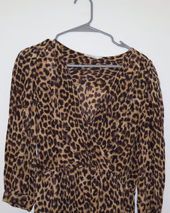 Mes Demoiselles Animal Print Mini Dress Size: M