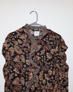 MISA Los Angeles Floral Print Mock Neck Blouse Size: S