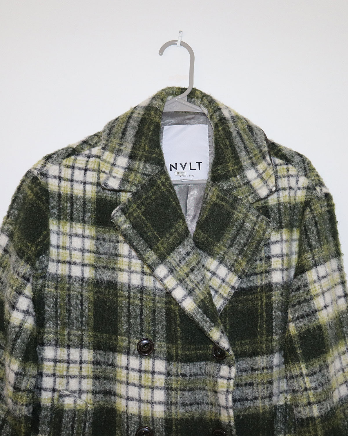 NVLT plaid coat size XS