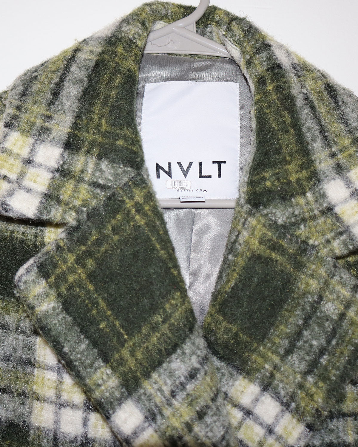 NVLT plaid coat size XS