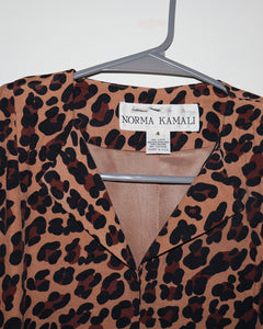 Norma Kamali Animal Print Jacket Size: S