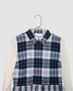 Sandro Plaid Print Long Sleeve Button-Up Top Size: S