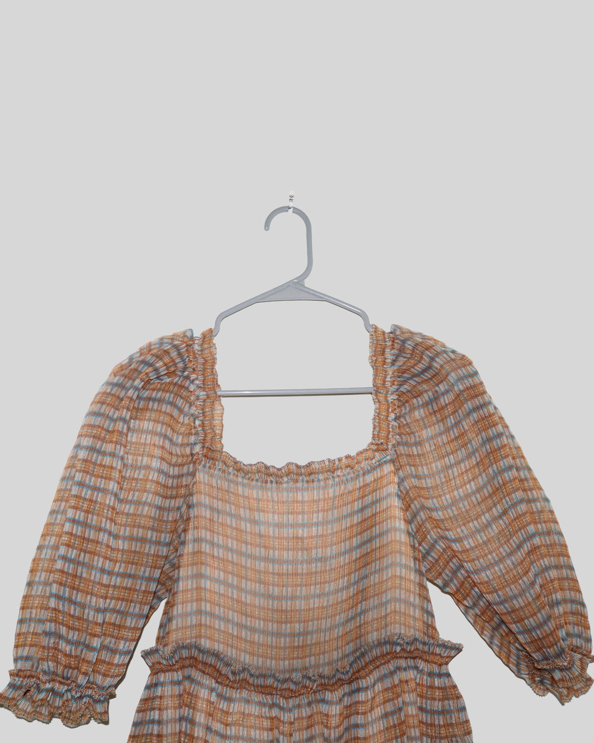 Plaid Print Knee-Length Dress