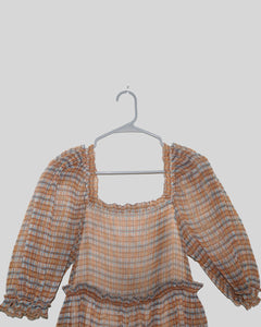 Plaid Print Knee-Length Dress