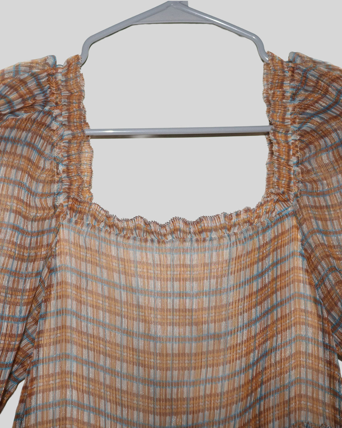 Plaid Print Knee-Length Dress