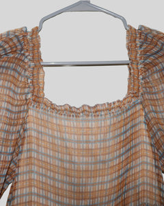 Plaid Print Knee-Length Dress