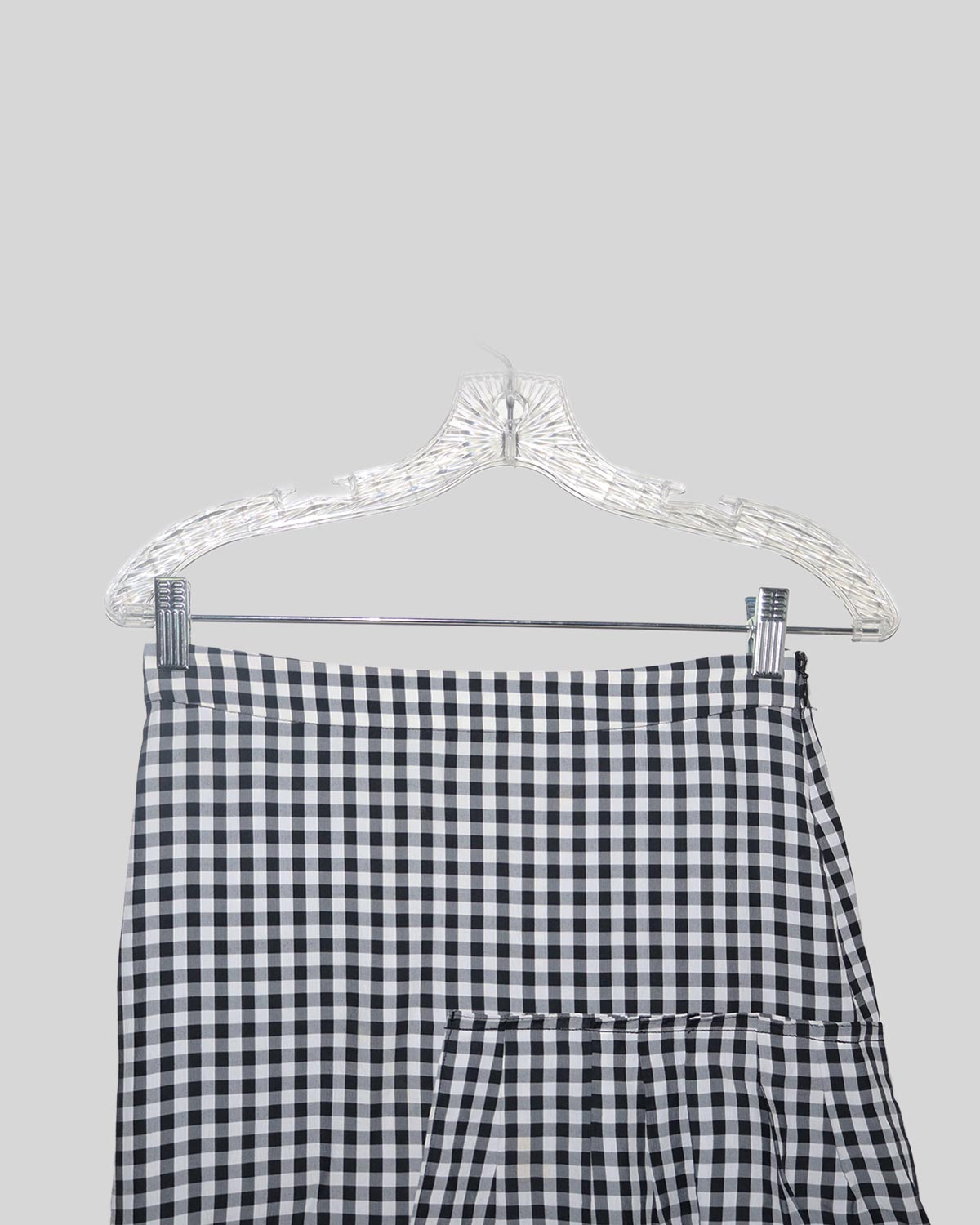 Plaid Print Midi Length Skirt